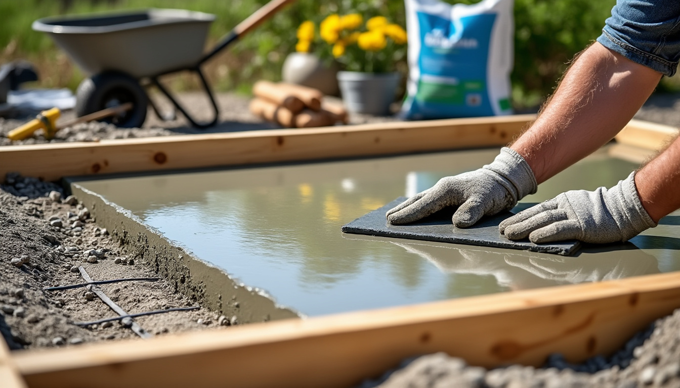 découvrez comment couler une dalle béton pour une terrasse : guide complet sur l'épaisseur idéale, le dosage du béton et les coûts associés pour réussir votre projet.