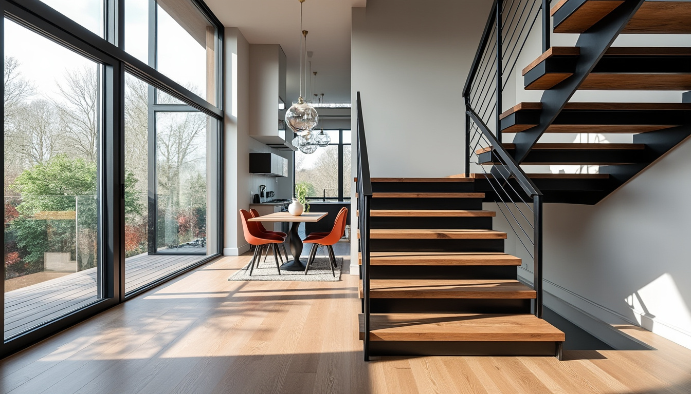 découvrez comment choisir l'escalier idéal pour votre mezzanine en tenant compte de l'encombrement, du prix et des réglementations en vigueur pour un aménagement sûr et pratique.